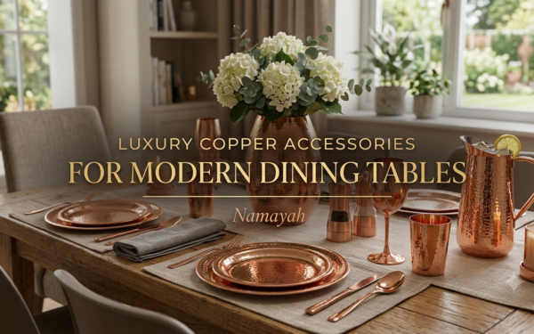Luxury Copper Accessories for Modern Dining Tables