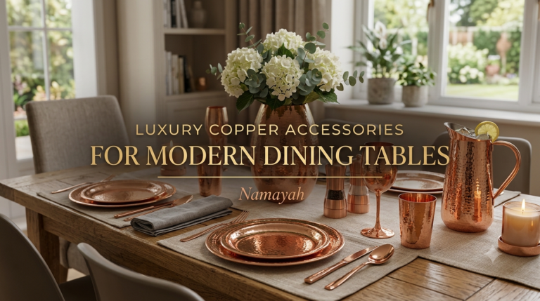 Luxury Copper Accessories for Modern Dining Tables