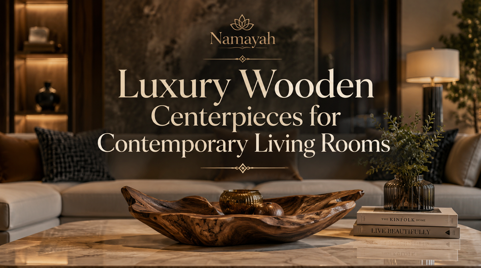 Luxury Wooden Centerpieces for Contemporary Living Rooms