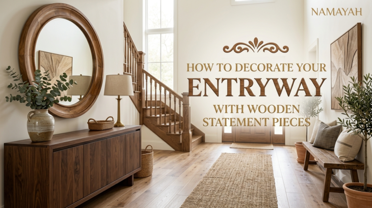 How to Decorate Your Entryway with Wooden Statement Pieces