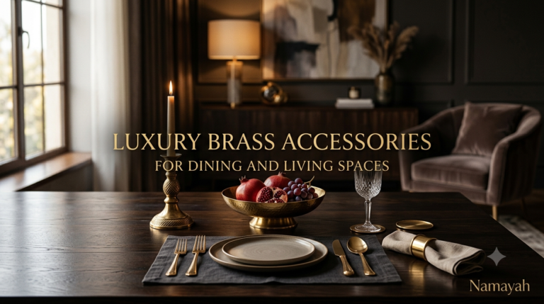 Luxury Brass Accessories for Dining and Living Spaces