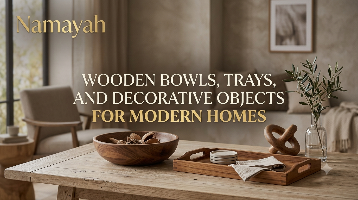 Wooden Bowls, Trays, and Decorative Objects for Modern Homes