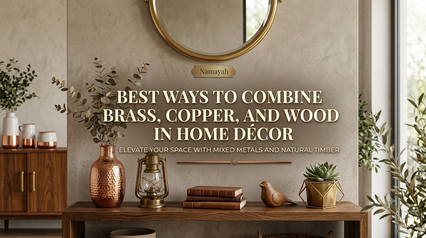 Best Ways to Combine Brass, Copper, and Wood in Home Décor
