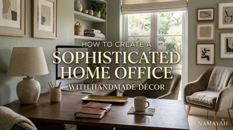 How to Create a Sophisticated Home Office with Handmade Décor