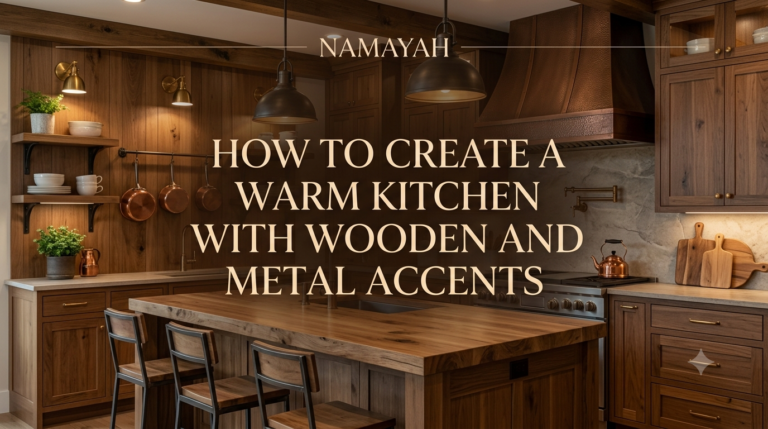 How to Create a Warm Kitchen with Wooden and Metal Accents