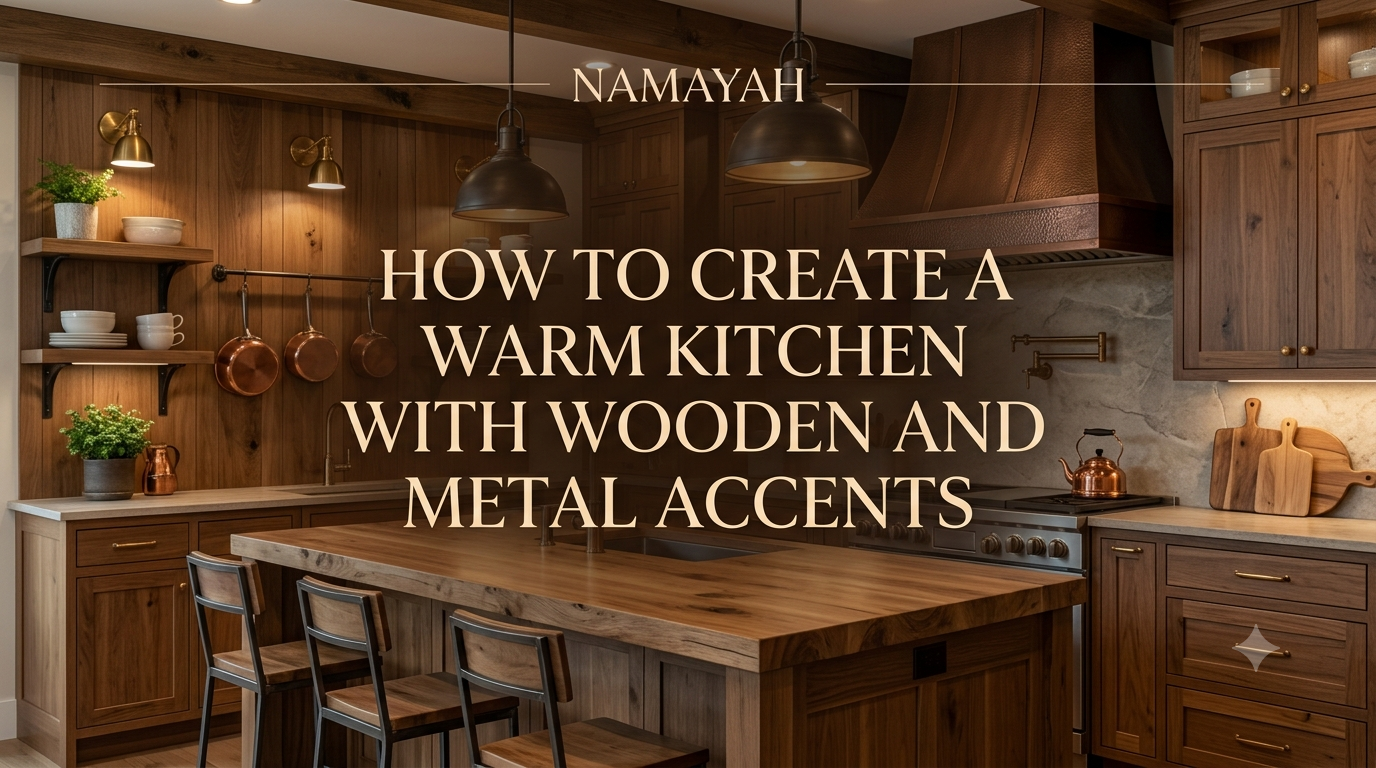 How to Create a Warm Kitchen with Wooden and Metal Accents