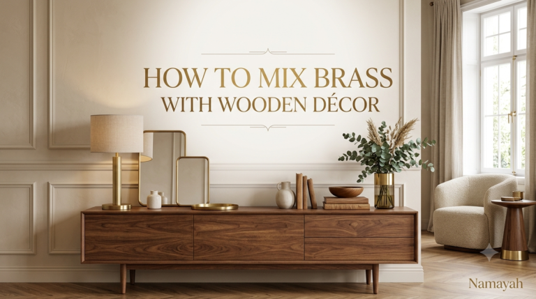 How to Mix Brass with Wooden Décor