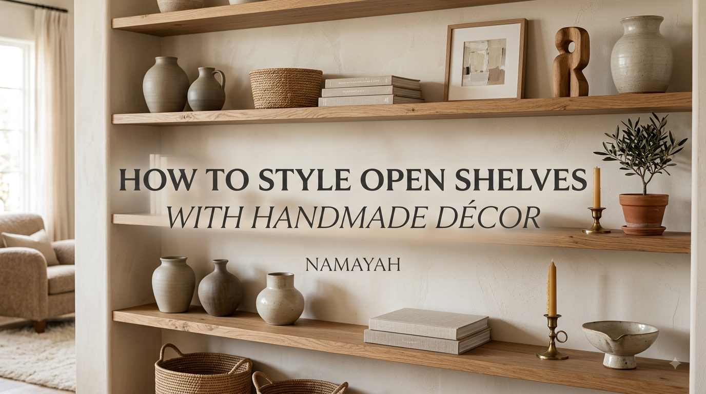 How to Style Open Shelves with Handmade Décor