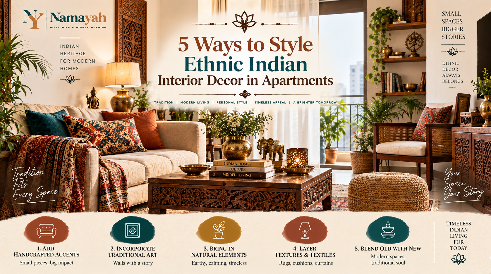 5 Ways to Style Ethnic Indian Interior Decor in Apartments