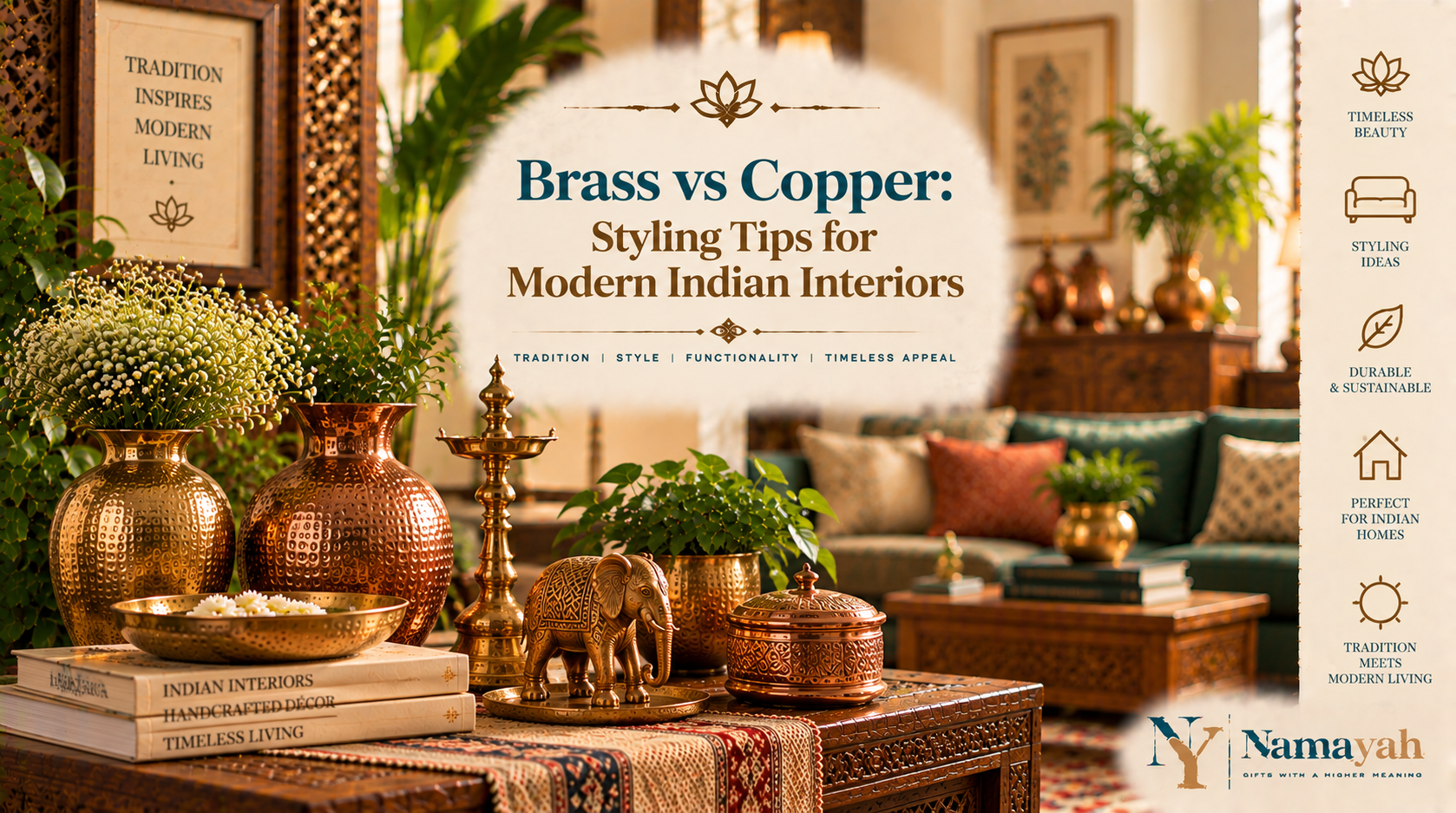 Brass vs Copper: Styling Tips for Modern Indian Interiors