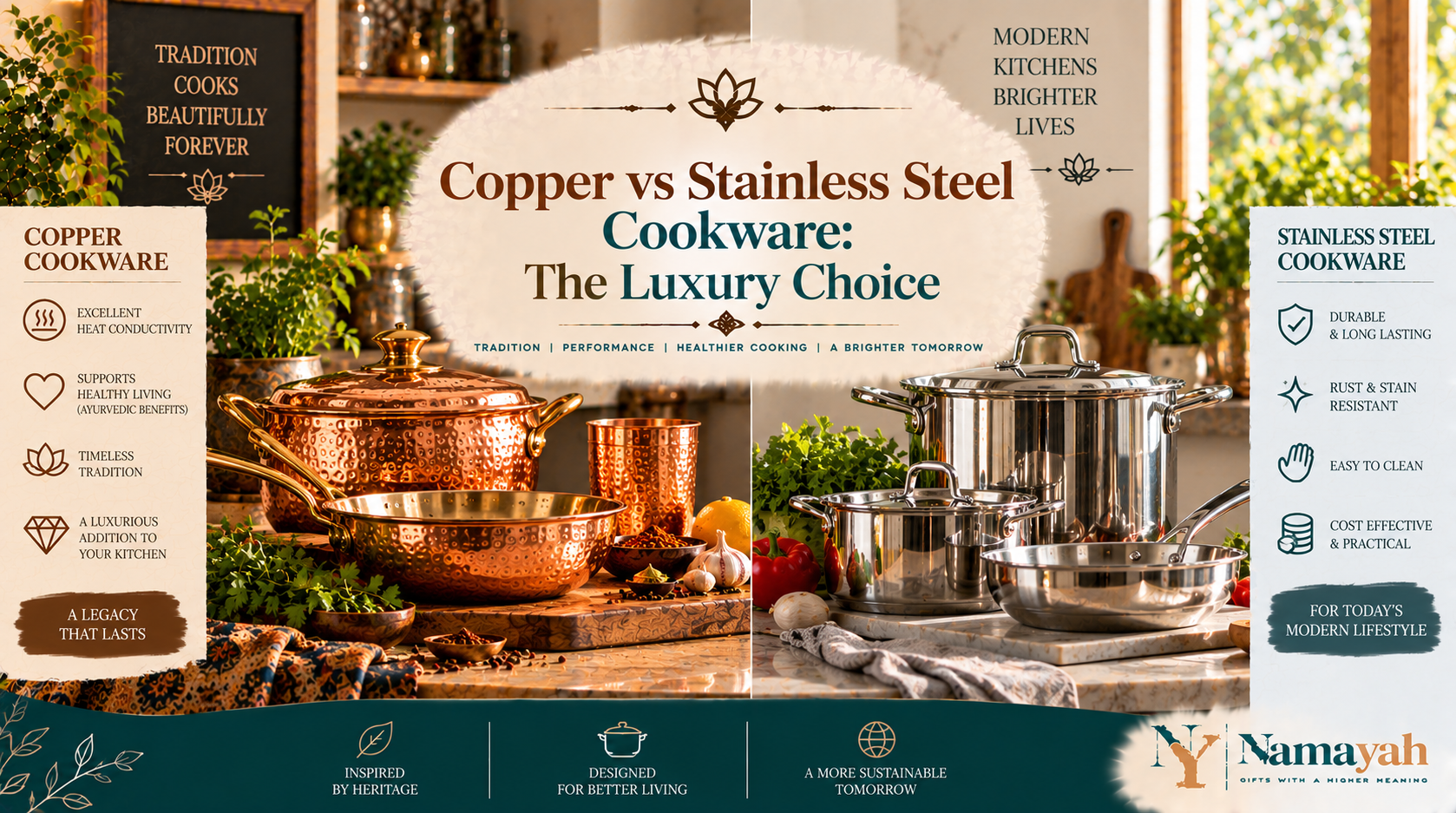Copper vs Stainless Steel Cookware: The Luxury Choice