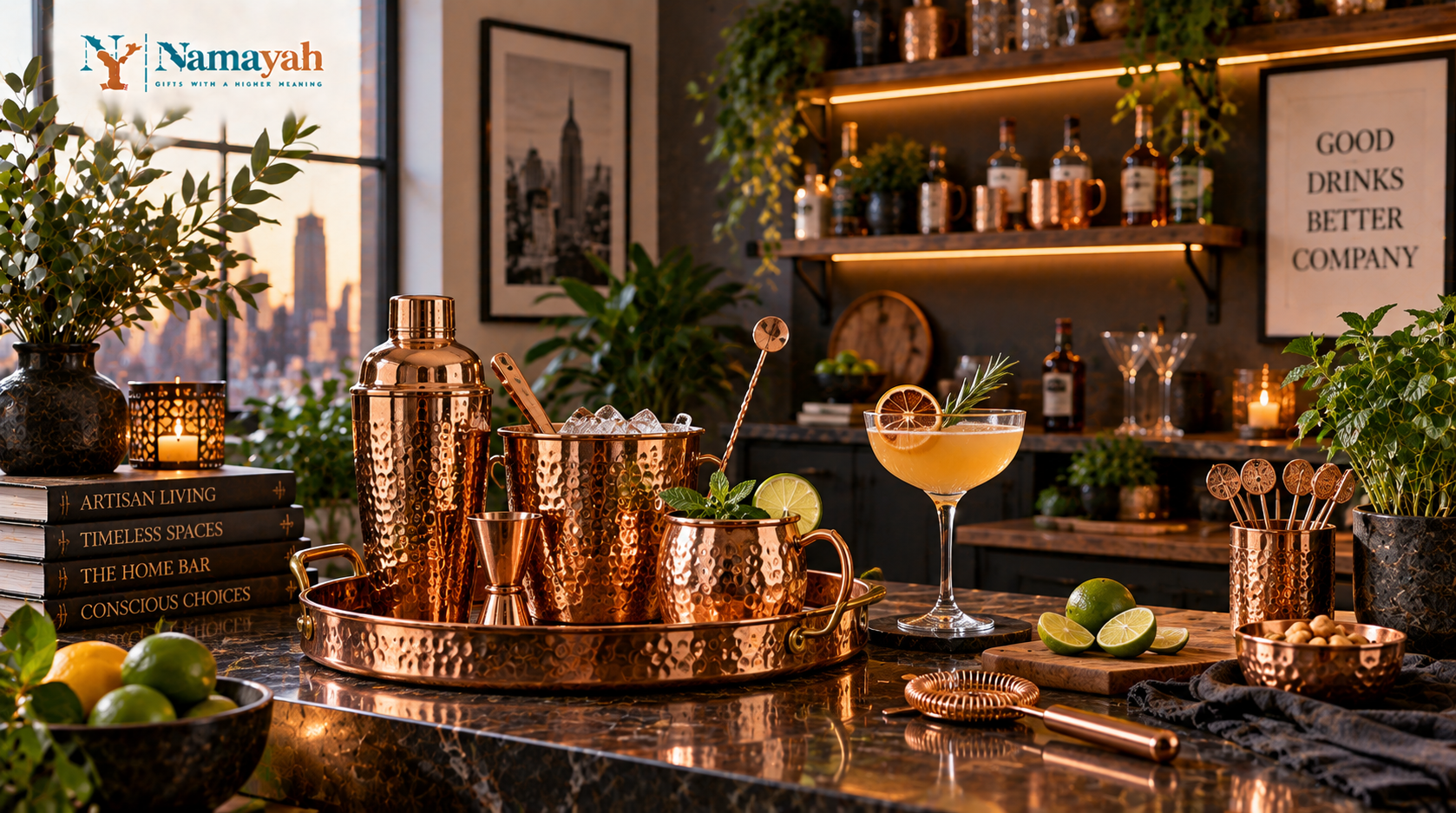 Elevating Your Home Bar with Premium Copper Barware Essentials