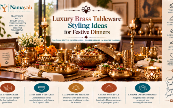 Luxury Brass Tableware Styling Ideas for Festive Dinners