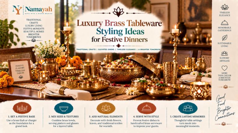 Luxury Brass Tableware Styling Ideas for Festive Dinners