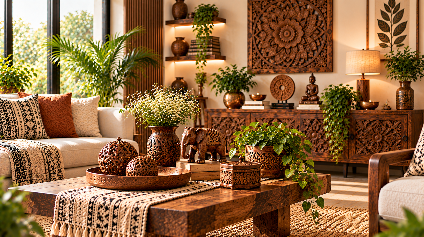 Styling Handcrafted Wooden Decor for a Modern Luxury Home