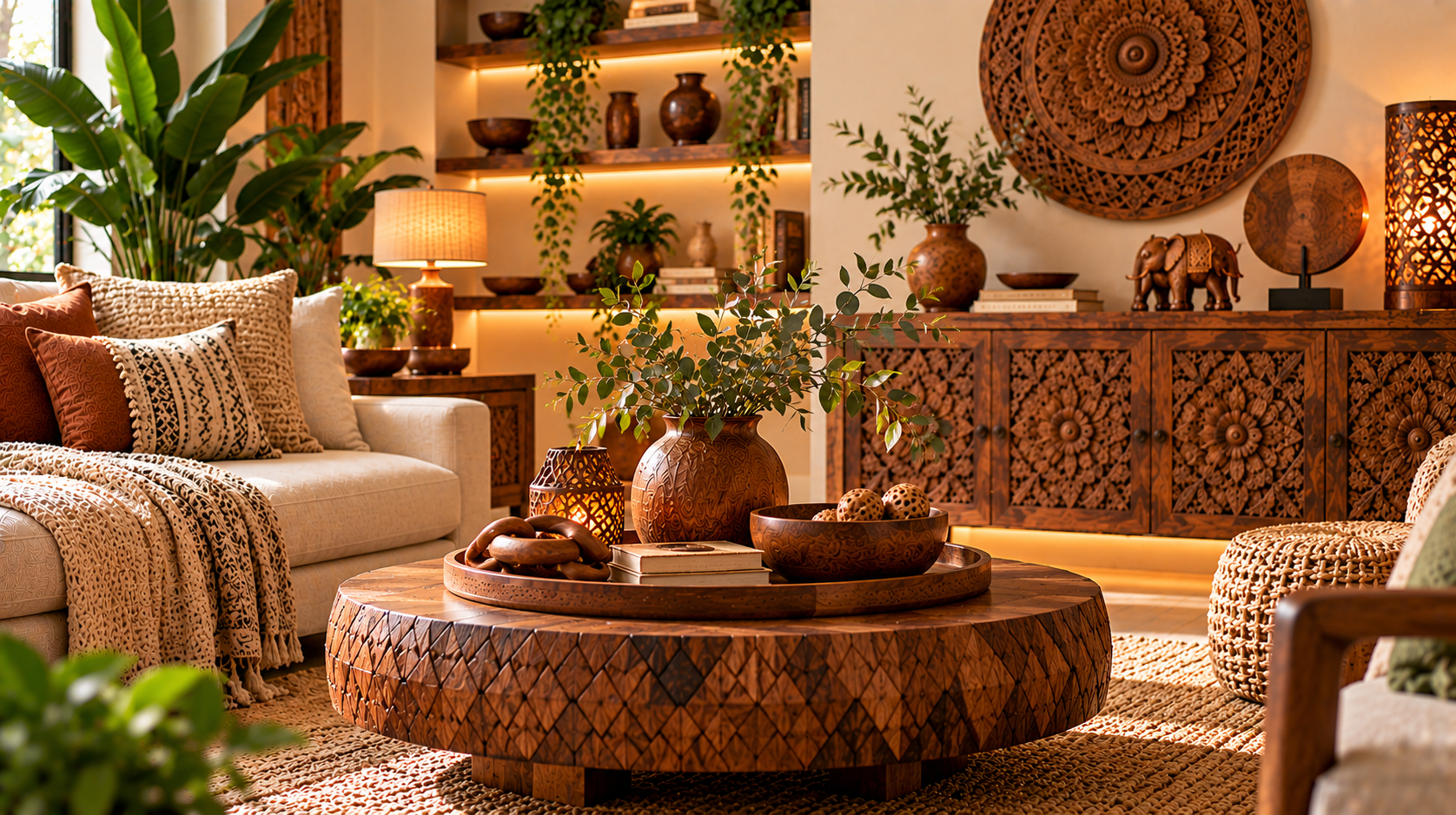 Wood Decor for Warm, Layered Interiors