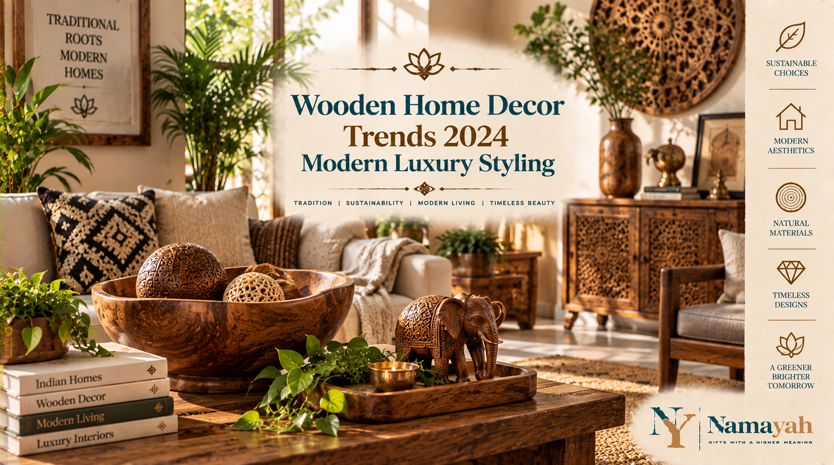Wooden Home Decor Trends 2024: Modern Luxury Styling