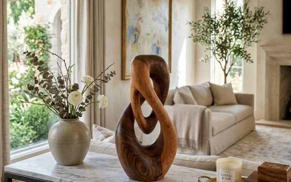 Elevate your living space with the timeless beauty of handcrafted wooden accents.