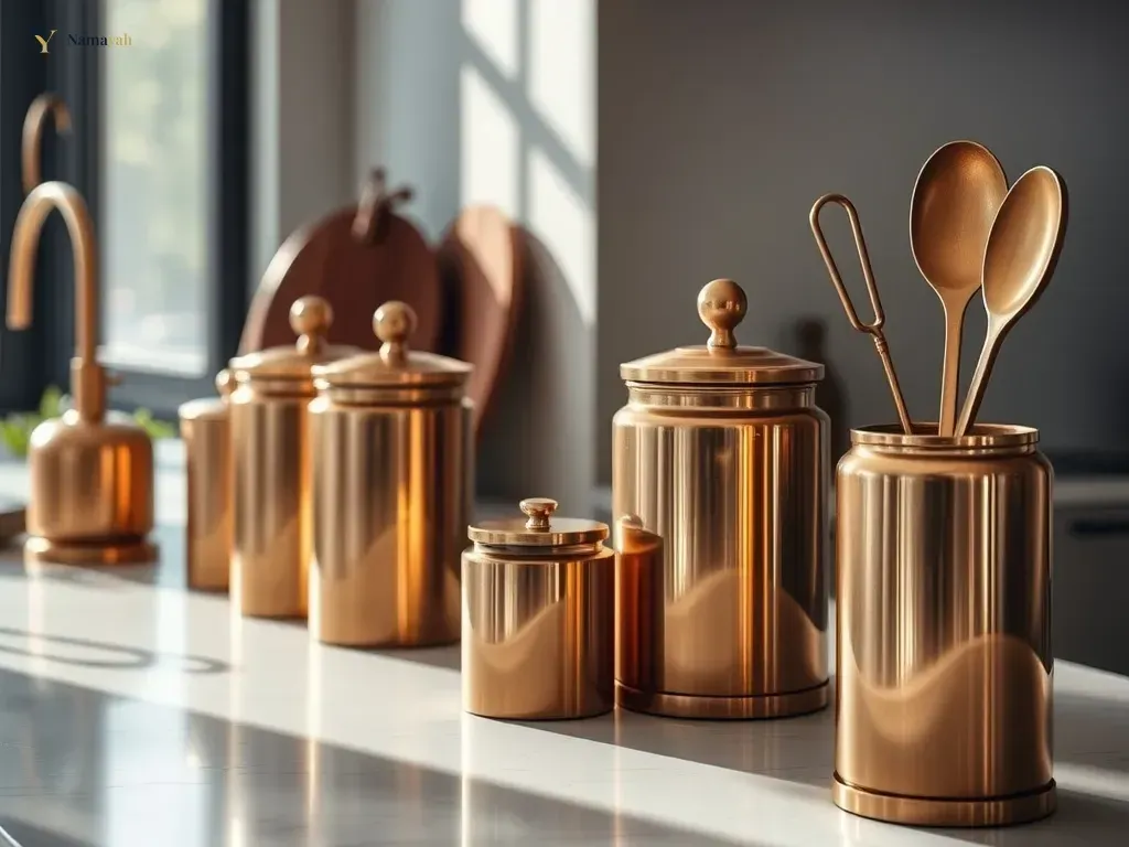 Brass Kitchen Organization: Elegant Storage Solutions