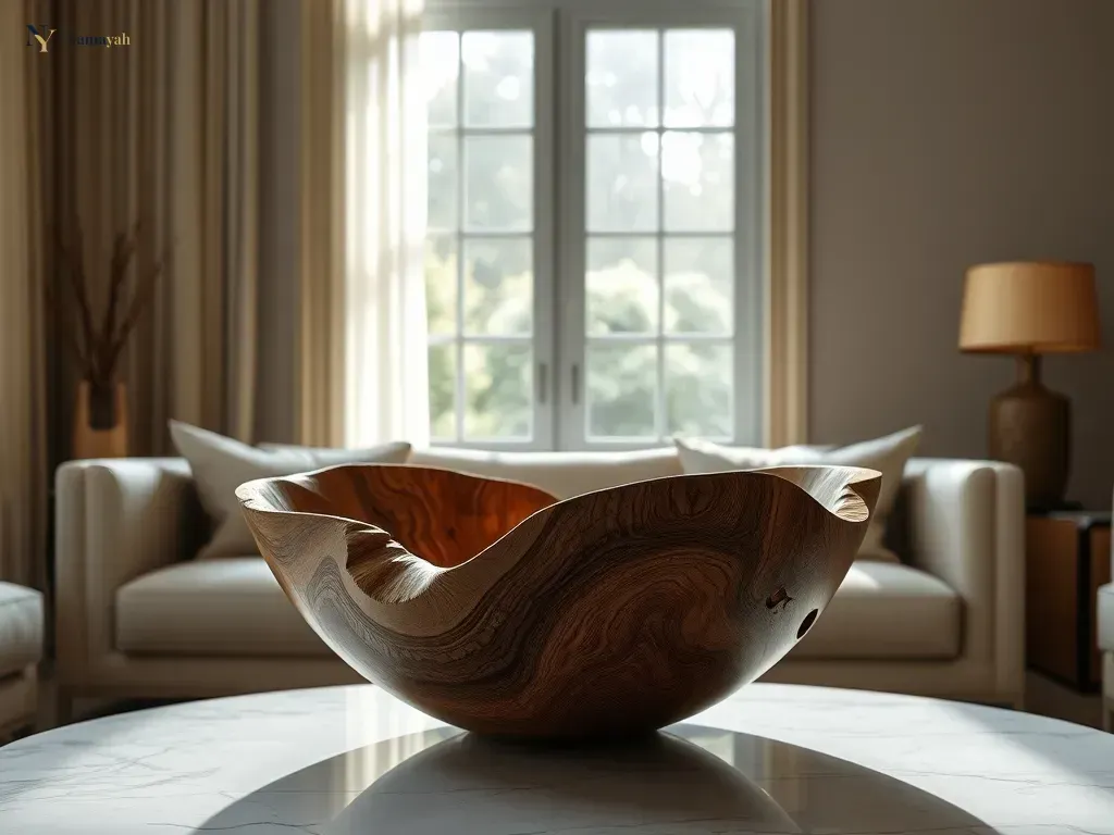 Creating a Refined Living Space with Artisan Wooden Decor